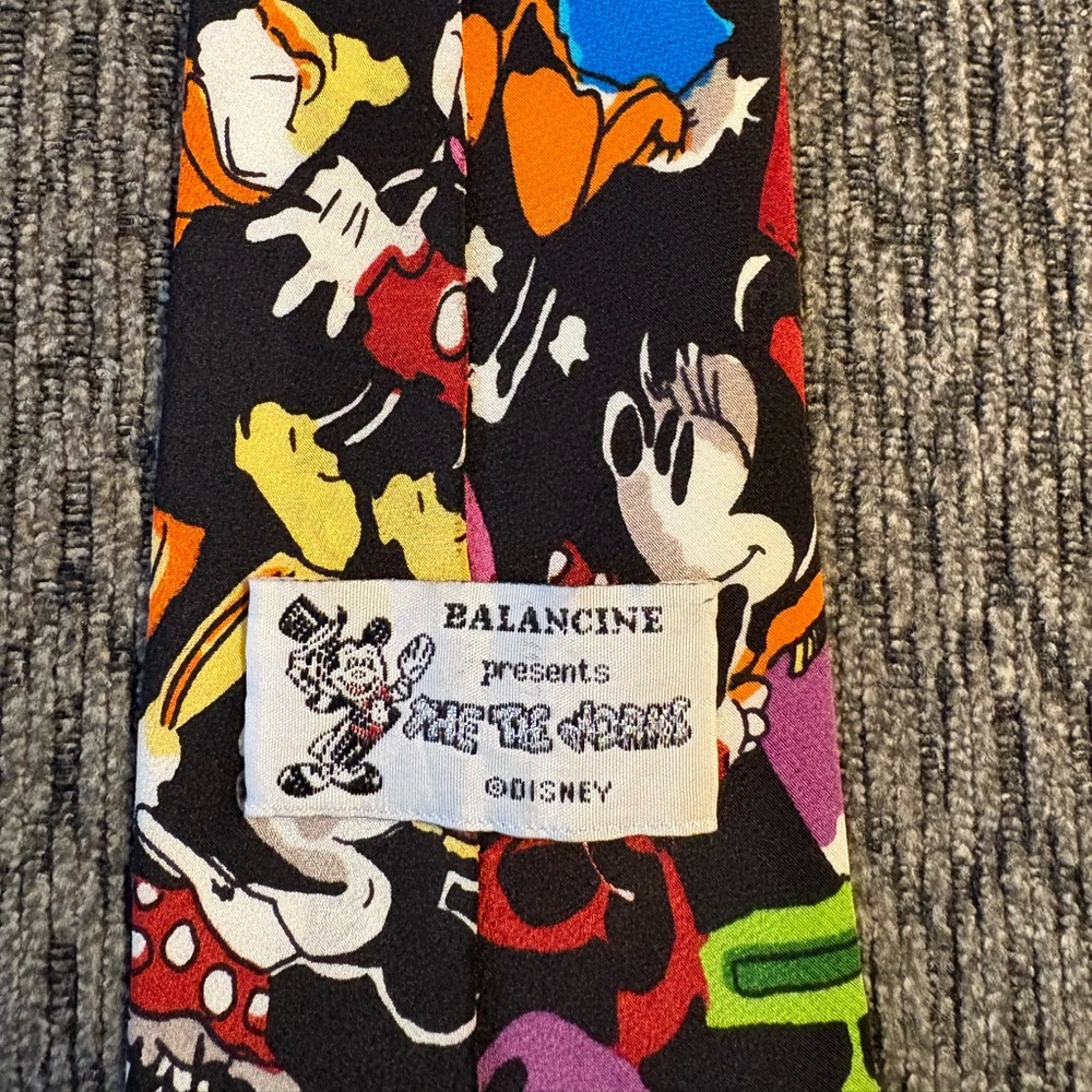 Vintage Silk Balancine Disney The Tie Works With Mickey & Friends - Picture 3 of 7